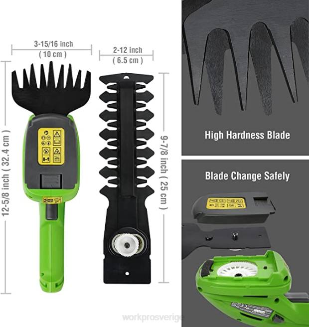 WORKPRO 20V sladdlös häcksax & 2 i 1 handhållen häcksax & 2-delad beskärningssax & trädgårdsknäskydd morden 0ZLD320 verktyg
