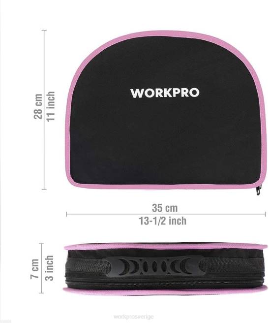 WORKPRO 103 delar verktygssats med lätt att bära runt påse perfekt för gör-det-själv underhåll rosa 0ZLD248 verktyg