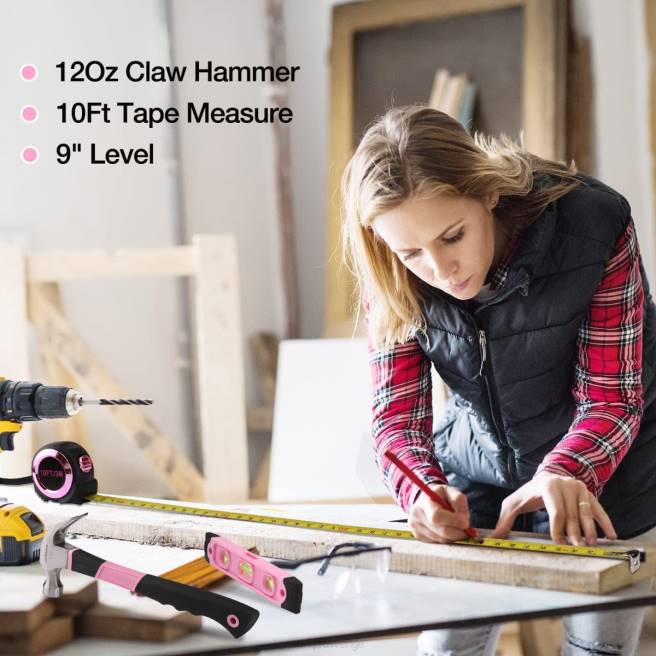 WORKPRO 106 st reparationsverktyg för damer med vidöppen förvaringsväska hjälpsam 0ZLD245 verktyg