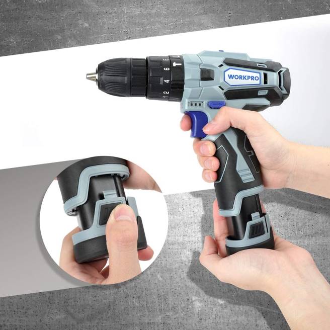 WORKPRO 12v 2.0ah litiumjonbatteri hjälpsam 0ZLD224 verktyg