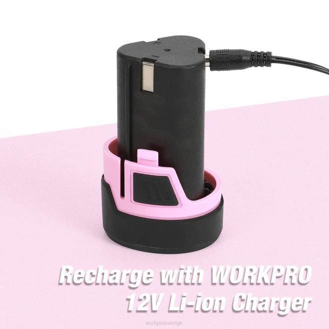 WORKPRO 12v litiumjonersättningsbatteri för 12v sladdlös borrmaskin rosa 0ZLD223 verktyg