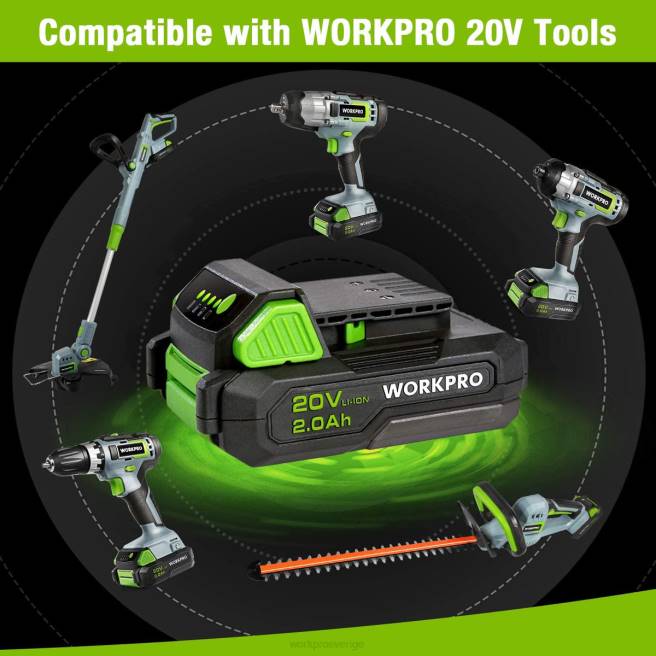 WORKPRO 20v 2.0ah litiumjonbatteri morden 0ZLD218 verktyg
