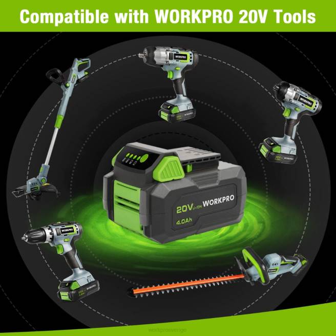 WORKPRO 20v 4.0ah litiumjonbatteri morden 0ZLD217 verktyg