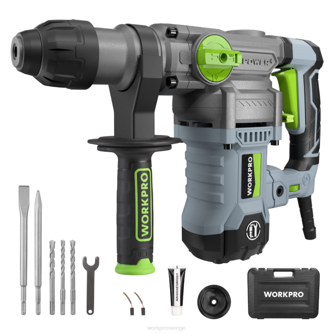 WORKPRO 12,5 amp 1-1/4 tum premium sds-plus borrhammare, kraftig version med sladd hjälpsam 0ZLD179 verktyg
