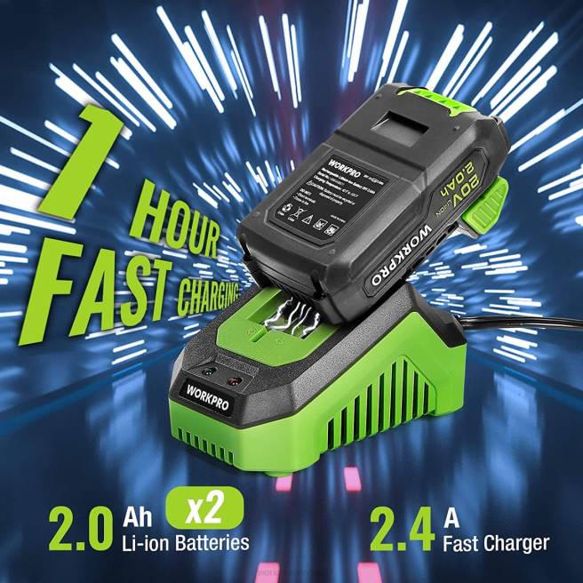 WORKPRO 20v max sladdlös borrskruvdragare, elektriskt slagborrverktyg med 102 delar tillbehör, 2 x 2,0ah li-ion-batterier med snabbladdare användbar 0ZLD170 verktyg