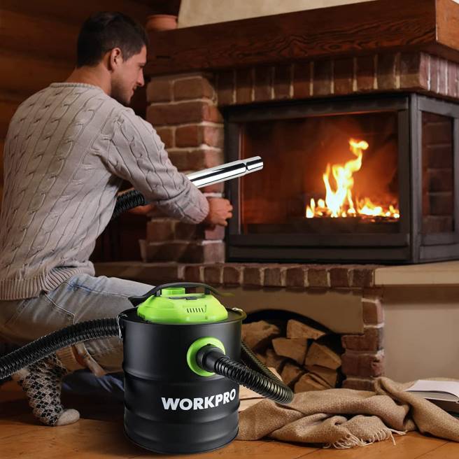 WORKPRO 5,2 gallon askdammsugare, 5,5 peak hästkrafter askdammsugare med hepa-filter hjälpsam 0ZLD212 verktyg