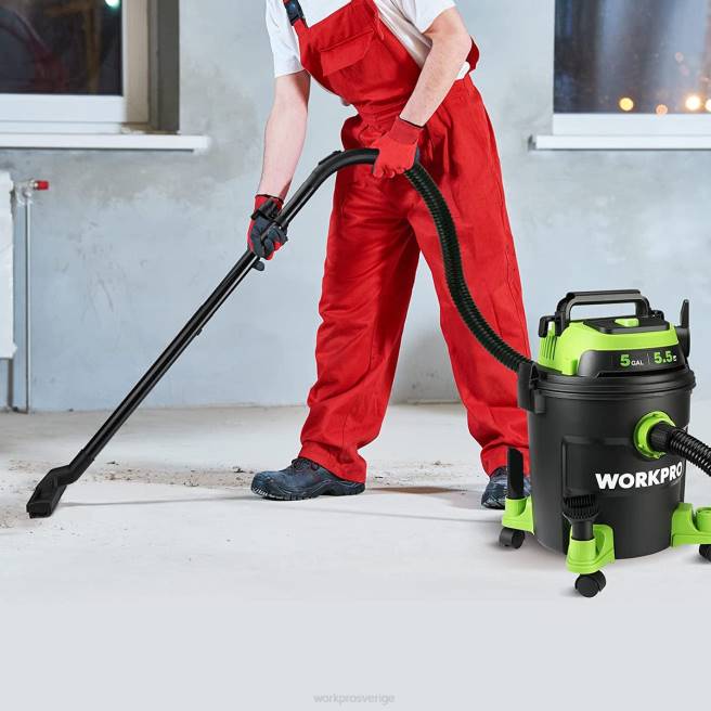 WORKPRO 5 gallon butiksdammsugare, 5,5 peak hästkrafter butiksdammsugare med hepa-filter, slang och tillbehör morden 0ZLD214 verktyg