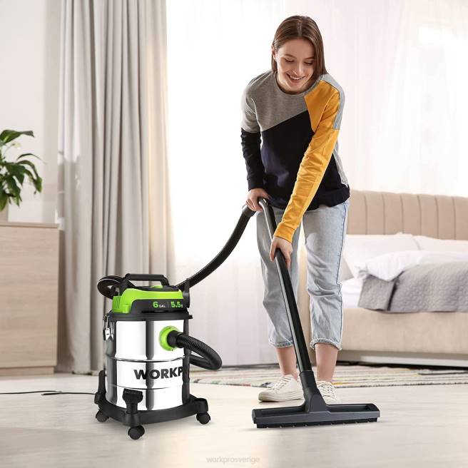 WORKPRO 6 gallon våt/torr butiksdammsugare med hepa-filter, slang och tillbehör för hem/arbetsplats dammuppsamling morden 0ZLD213 verktyg