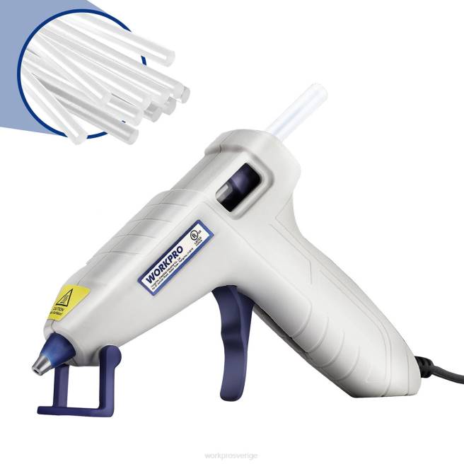 WORKPRO mini limpistolsats med 20 st limstift rosa/vit 0ZLD162 verktyg
