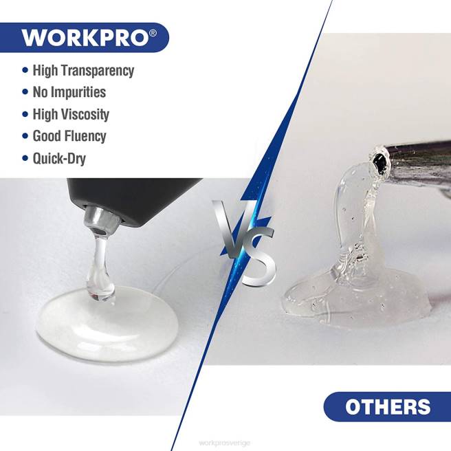 WORKPRO 100-pack varmlimstift i full storlek som är kompatibla med de flesta limpistoler ny 0ZLD196 verktyg