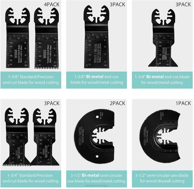 WORKPRO 23 st oscillerande sågblad i metall/trä hjälpsam 0ZLD194 verktyg