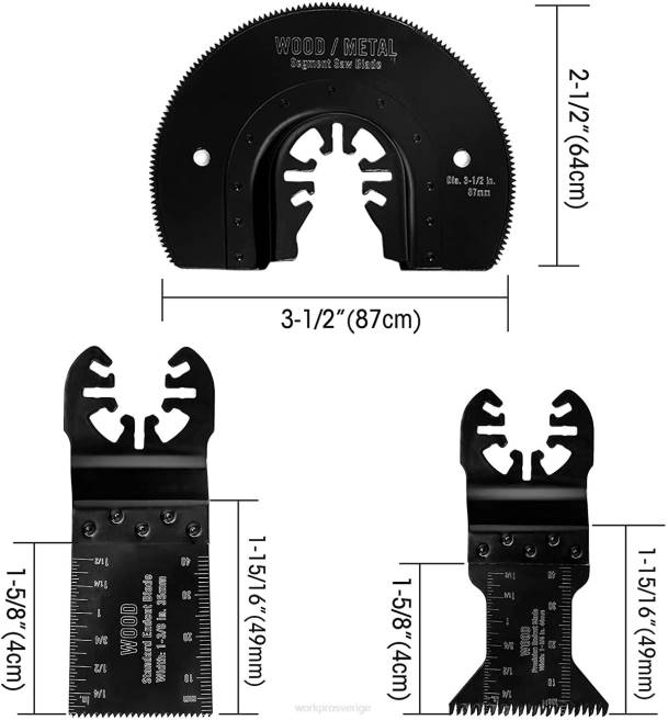 WORKPRO 23 st oscillerande sågblad i metall/trä hjälpsam 0ZLD194 verktyg