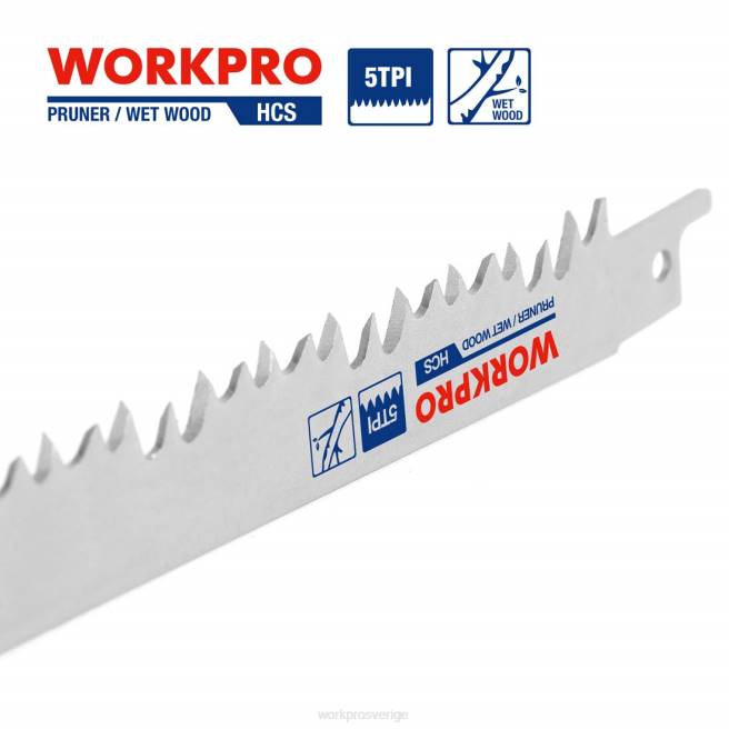 WORKPRO 5 st 9-tums träbeskärning fram- och återgående sågbladssats hjälpsam 0ZLD208 verktyg