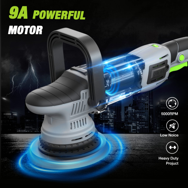 WORKPRO buffertpolerare, 6-tums 1080w dubbelverkande random orbital polersats morden 0ZLD240 verktyg