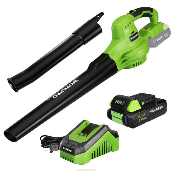 WORKPRO 20v lätt mini sladdlös lövblåsare med batteri och laddare, 2-hastighetskontroll morden 0ZLD303 verktyg