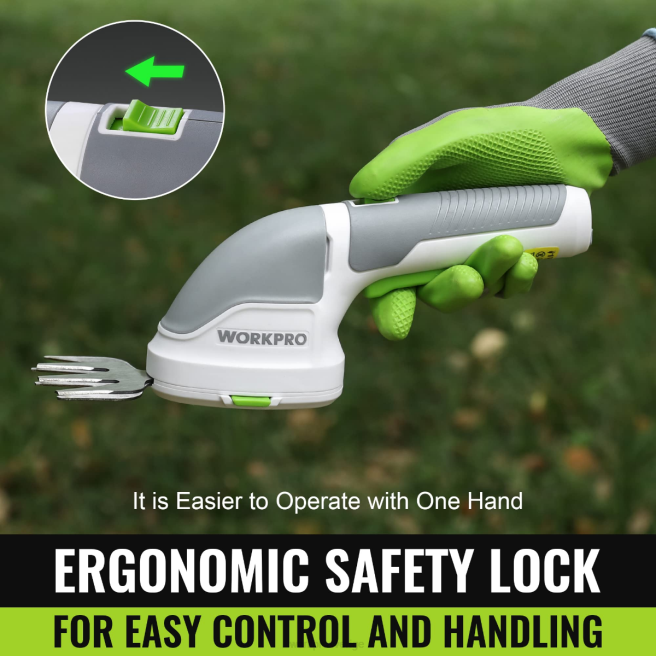 WORKPRO 2 i 1 handhållen 3,6v elektrisk sladdlös buskasax häcksax/gräsklippare rosa/grön/vit 0ZLD268 verktyg
