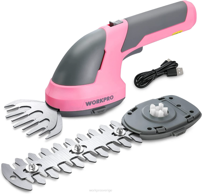 WORKPRO 2 i 1 handhållen 7,2v elektrisk sladdlös buskasax häcksax/gräsklippare rosa/grön/vit 0ZLD269 verktyg