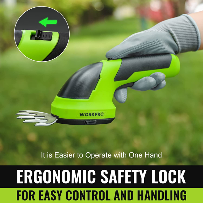 WORKPRO 2 i 1 handhållen 7,2v elektrisk sladdlös buskasax häcksax/gräsklippare rosa/grön/vit 0ZLD269 verktyg