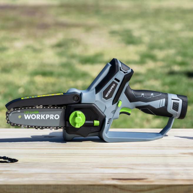 WORKPRO minimotorsåg, sladdlös elektrisk kompaktkedjesåg med 2 batterier, utbytessvärd och kedja ny 0ZLD291 verktyg