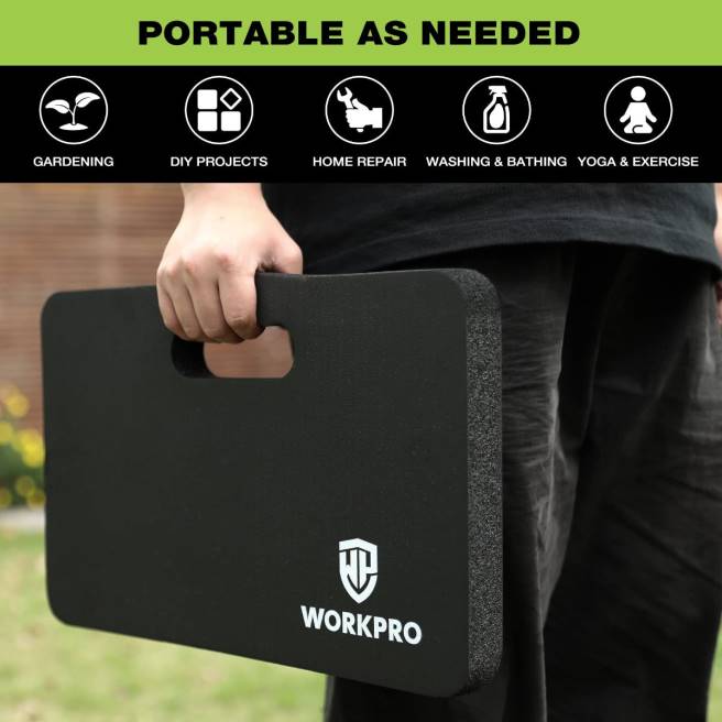 WORKPRO extra tjockt knäskydd av skum, 17,5 x 11 x 1,5 svart 0ZLD277 verktyg