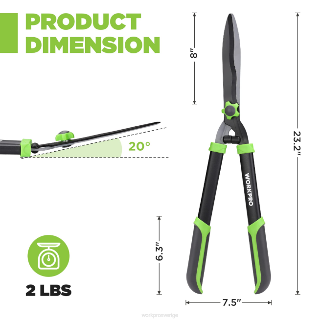 WORKPRO manuell häcksax med vågigt blad och ergonomiskt bekvämt handtag ny 0ZLD287 verktyg