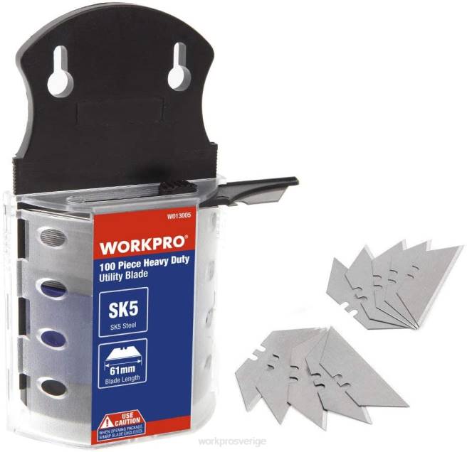 WORKPRO 100 st bruksknivblad sk5 stål med dispenser användbar 0ZLD40 verktyg