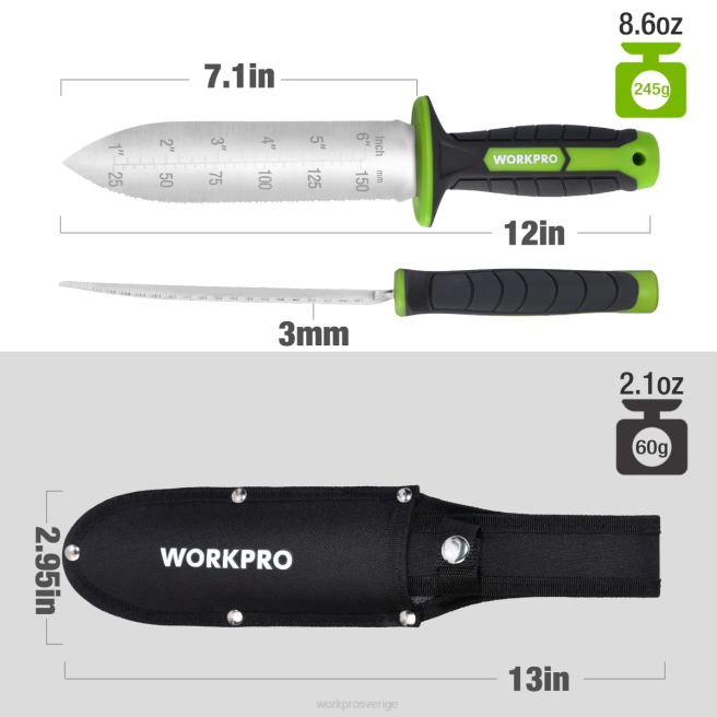 WORKPRO trädgårdskniv med oxfordslida, rostfritt stålblad med skäregg grön/rosa 0ZLD283 verktyg