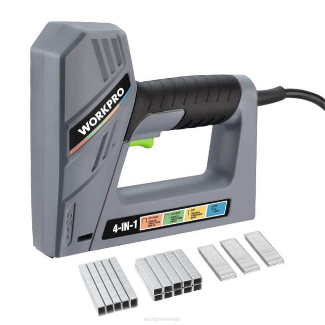 WORKPRO elektrisk sladd 4-i-1 spikpistol, inklusive 3000 st häftklamrar och spikar hjälpsam 0ZLD60 verktyg