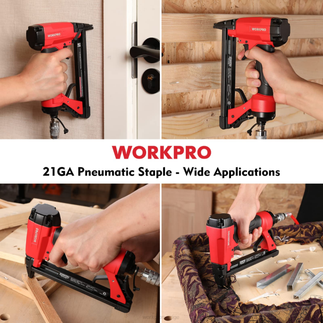 WORKPRO pneumatisk häftpistol, 8016/7116 klädselhäftapparat morden 0ZLD182 verktyg