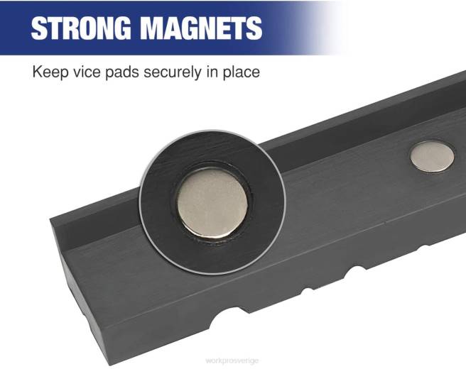 WORKPRO 2-pars skruvstäds käftdynor, magnetiska skruvstädkäftskyddsskydd, flerspårskäftdynor och aluminiumkuddar set morden 0ZLD117 verktyg