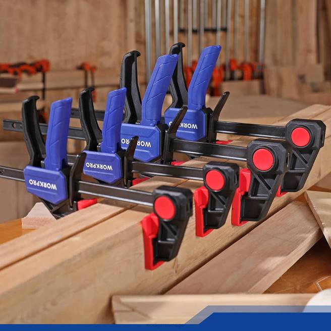 WORKPRO stångklämmor för träbearbetning, 150/300lbs lock ny 0ZLD121 verktyg