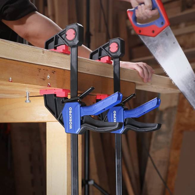 WORKPRO stångklämmor för träbearbetning, 150/300lbs lock ny 0ZLD121 verktyg