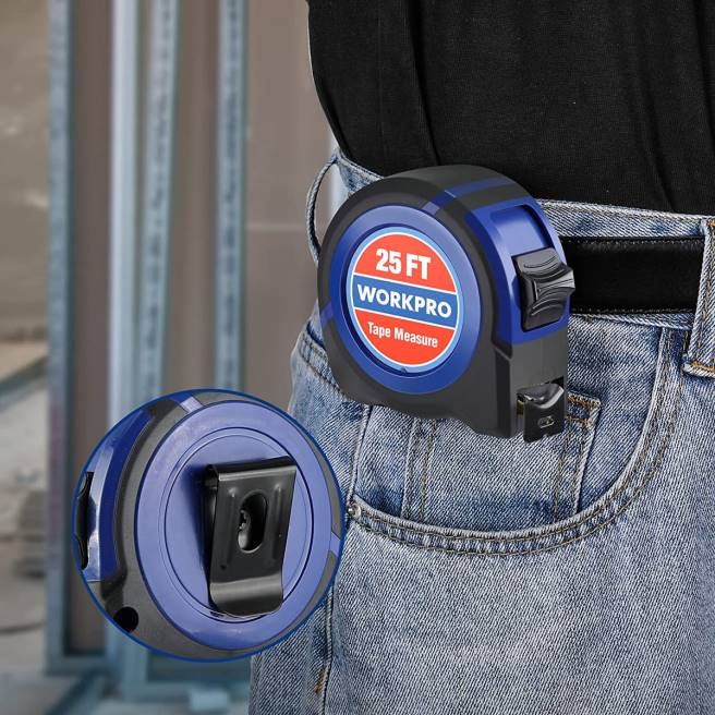 WORKPRO måttband 25 fot hjälpsam 0ZLD112 verktyg