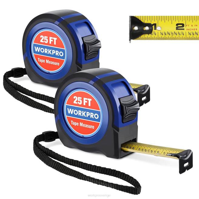 WORKPRO måttband 25 fot hjälpsam 0ZLD112 verktyg