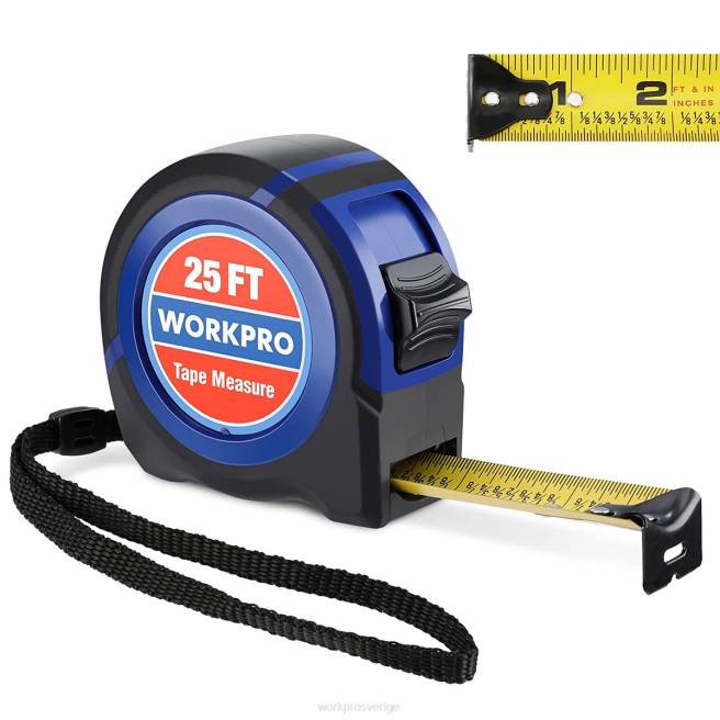 WORKPRO måttband 25 fot hjälpsam 0ZLD112 verktyg
