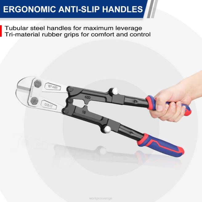 WORKPRO 14/18 tums bultskärare, handtag i tre material med komfortgrepp ny 0ZLD156 verktyg