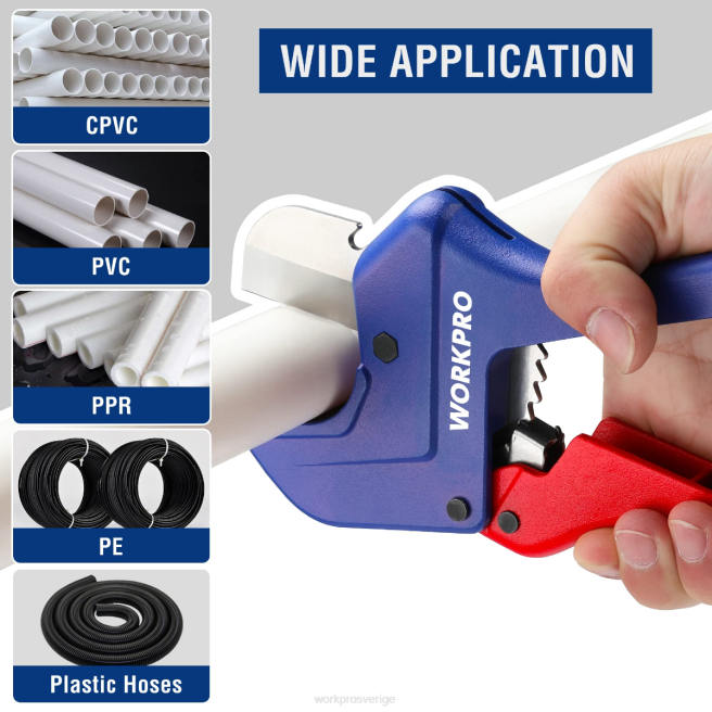 WORKPRO spärrverktyg för pvc-rörskärare användbar 0ZLD155 verktyg