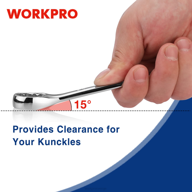 WORKPRO 12 st metriska 8-19 mm, premium cr-v kombinationsnyckelsats ny 0ZLD95 verktyg