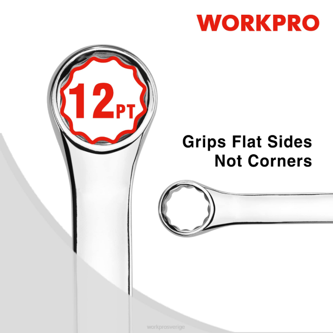 WORKPRO 12 st metriska 8-19 mm, premium cr-v kombinationsnyckelsats ny 0ZLD95 verktyg