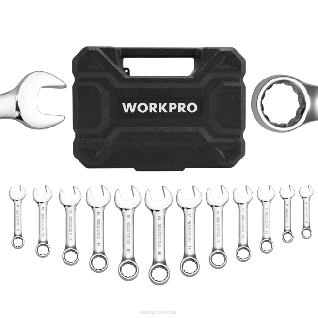 WORKPRO 12 st stubbiga kombinationsnyckelsats hjälpsam 0ZLD97 verktyg