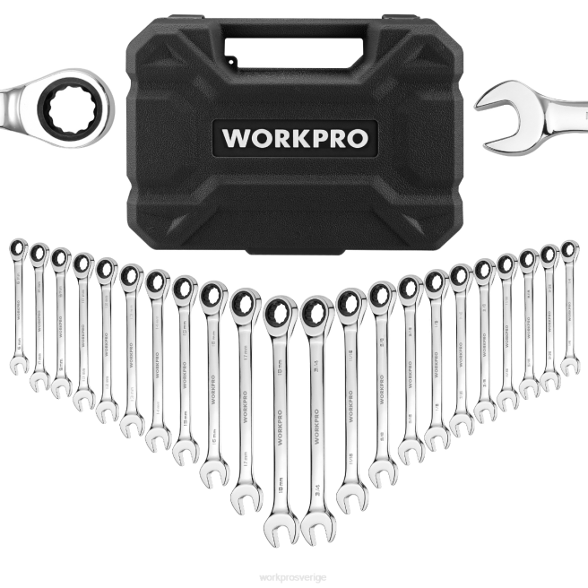 WORKPRO 22-delad spärrnyckelsats morden 0ZLD81 verktyg
