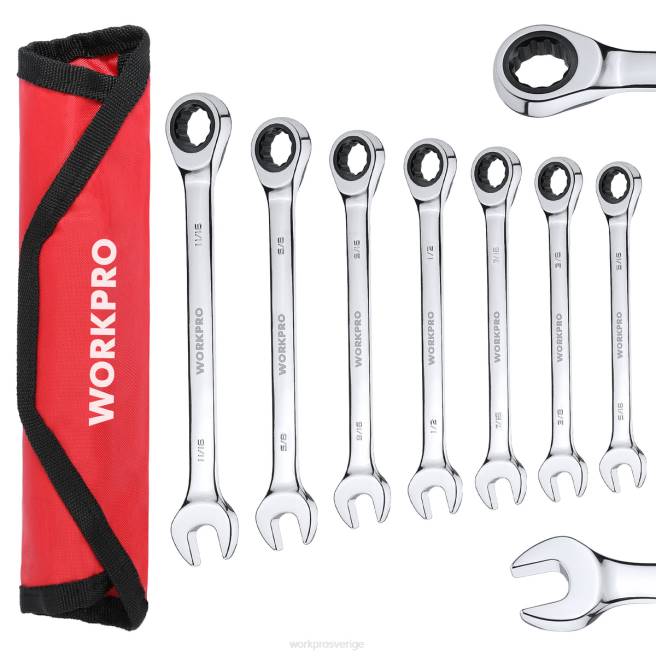WORKPRO 7-delad spärrnyckelsats användbar 0ZLD85 verktyg