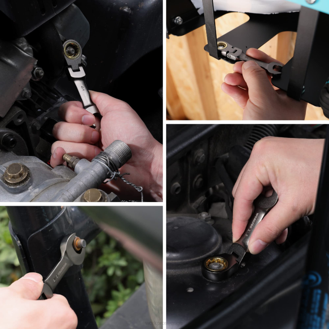 WORKPRO 8 st flex-head stubbig spärrnyckelsats ny 0ZLD82 verktyg
