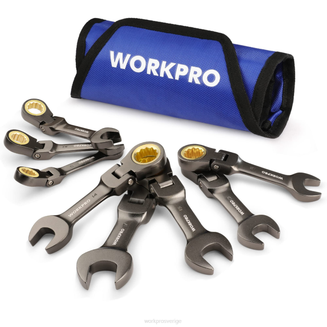 WORKPRO 8 st flex-head stubbig spärrnyckelsats ny 0ZLD82 verktyg