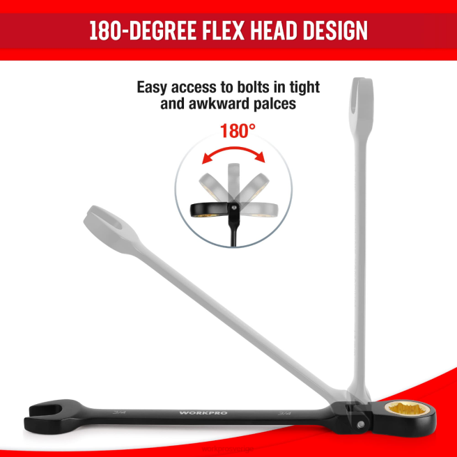 WORKPRO 8 st spärrkombination flex-head anti-slip skiftnyckelset morden 0ZLD80 verktyg