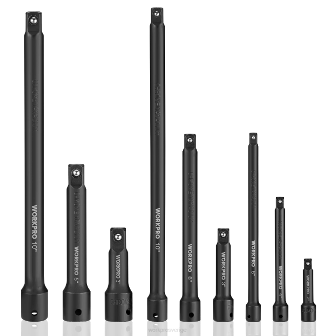 WORKPRO 9 st impact driver förlängningsstångssats morden 0ZLD141 verktyg