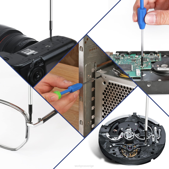 WORKPRO 10-delade precisionsskruvmejselset med fodral, stjärnor, slitsad, torx-stjärna, reparationsverktygssats för magnetskruvmejsel, halkfritt grepp ny 0ZLD103 verktyg