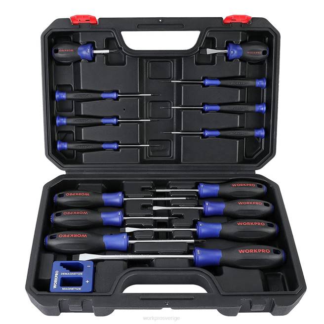 WORKPRO magnetisk skruvmejselsats, 16 st torx slitsade phillips precisionsskruvmejslar med magnetiserare ny 0ZLD98 verktyg