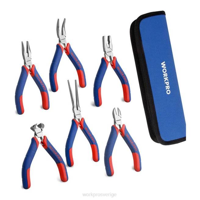 WORKPRO 6 st mini tång set med påse användbar 0ZLD64 verktyg