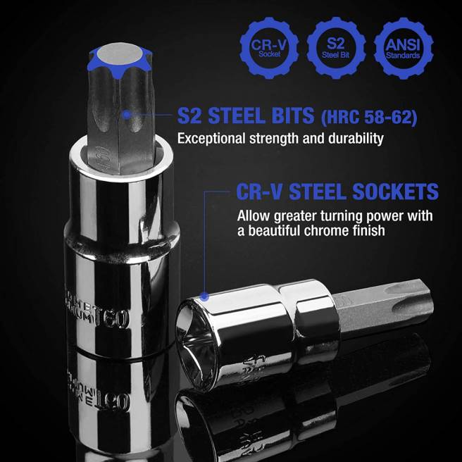 WORKPRO 13 st torx bits socket set (endast för handanvändning) morden 0ZLD127 verktyg